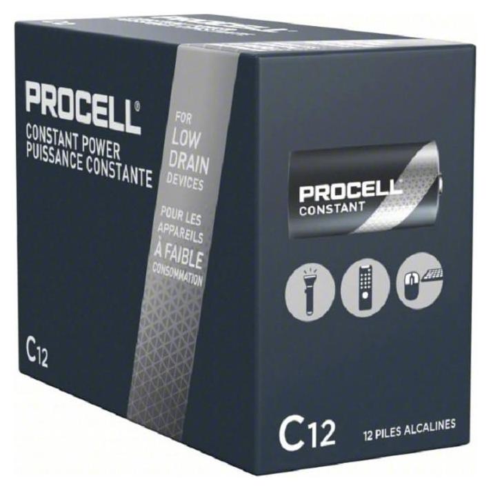 Batería Alcalina Duracell Procell C - Paquete de 24 Unidades