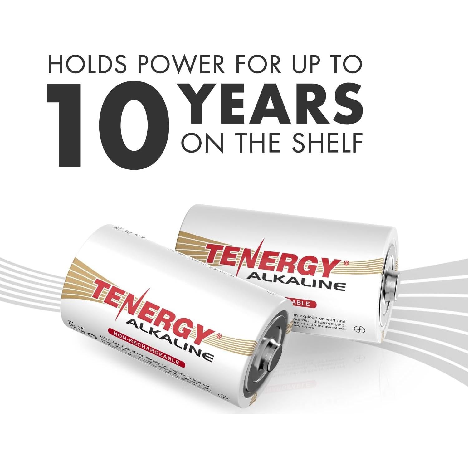 Baterías Alcalinas C Tenergy 1.5V Paquete de 12 Unidades