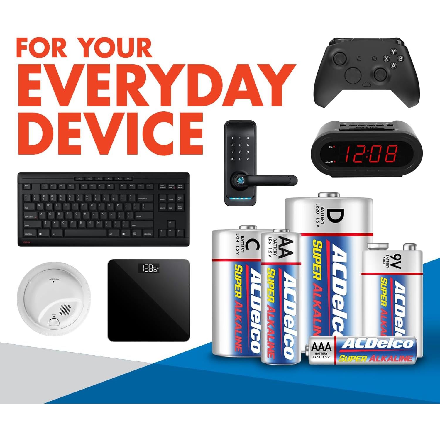 Baterías Alcalinas C ACDelco 8 Unidades 1.5V Super Potente