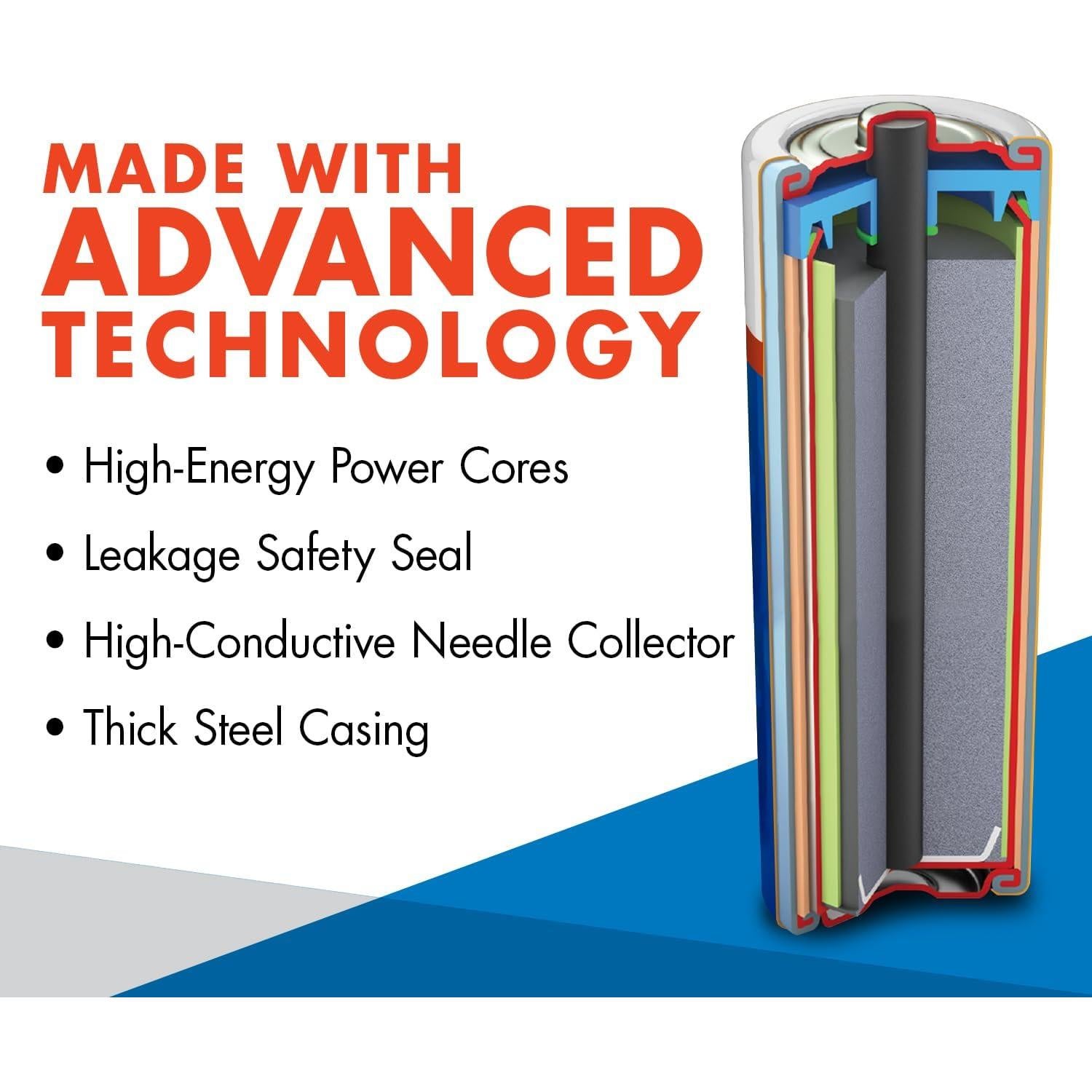 Baterías Alcalinas C ACDelco 8 Unidades 1.5V Super Potente