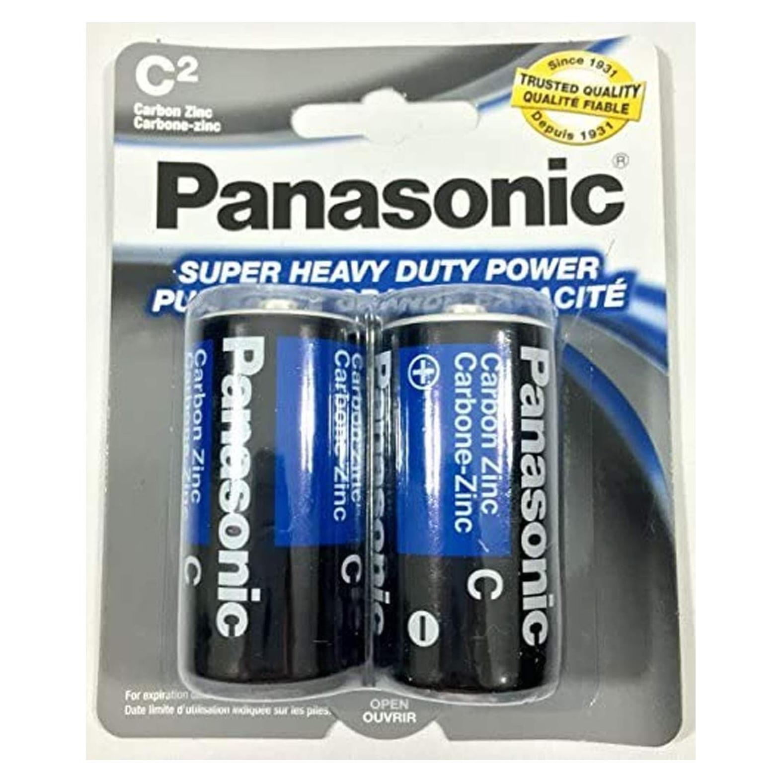 Baterías C Panasonic Super Pesadas Zinc Carbono - 6 Unidades