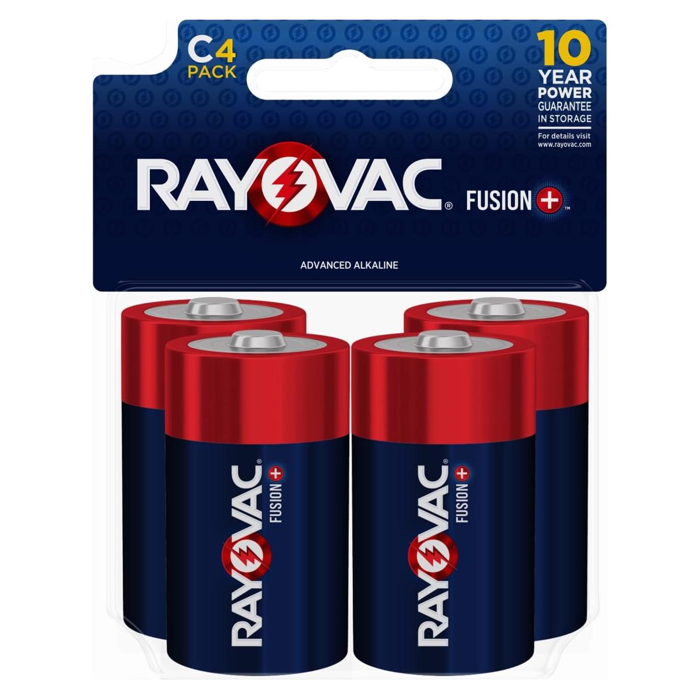 Baterías C Rayovac Fusion 4 unidades alcalinas de alto rendimiento