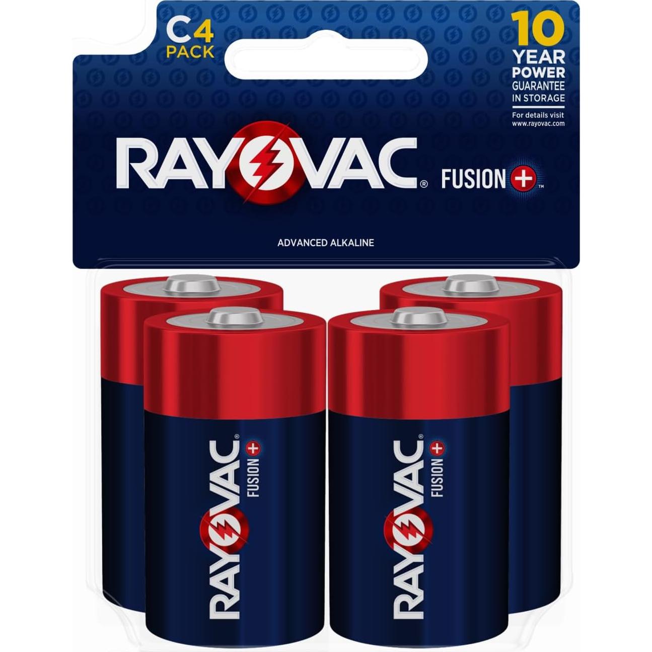 Baterías C Rayovac Fusion 4 unidades alcalinas de alto rendimiento