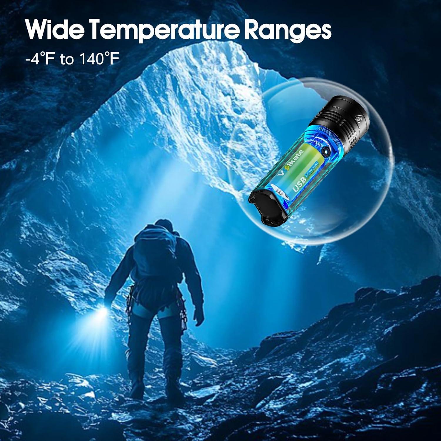 Paquete de 4 Baterías C Recargables USB LeKai 5000mWh