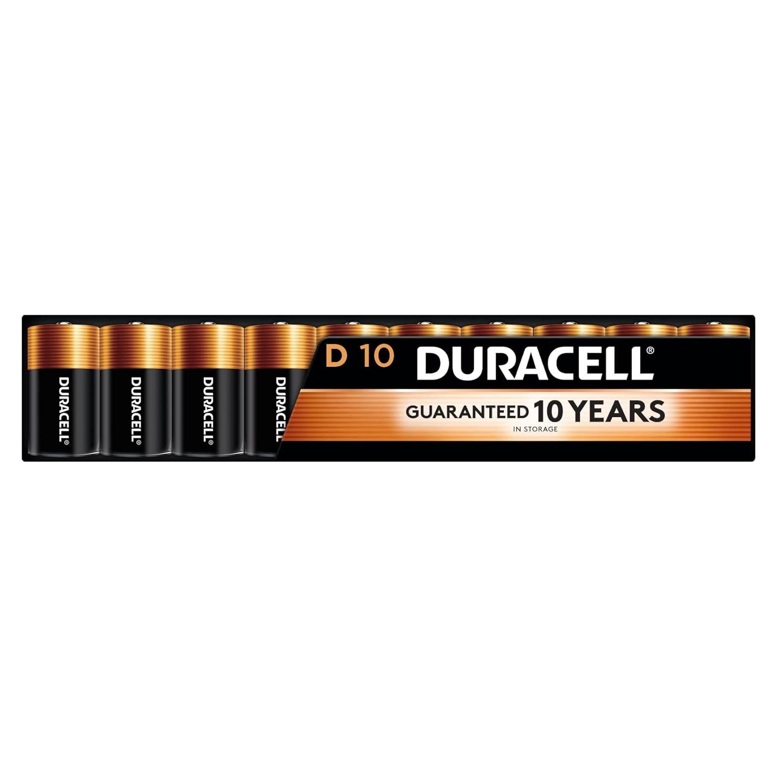 Baterías D Duracell Coppertop 10 Unidades Alcalinas Duraderas