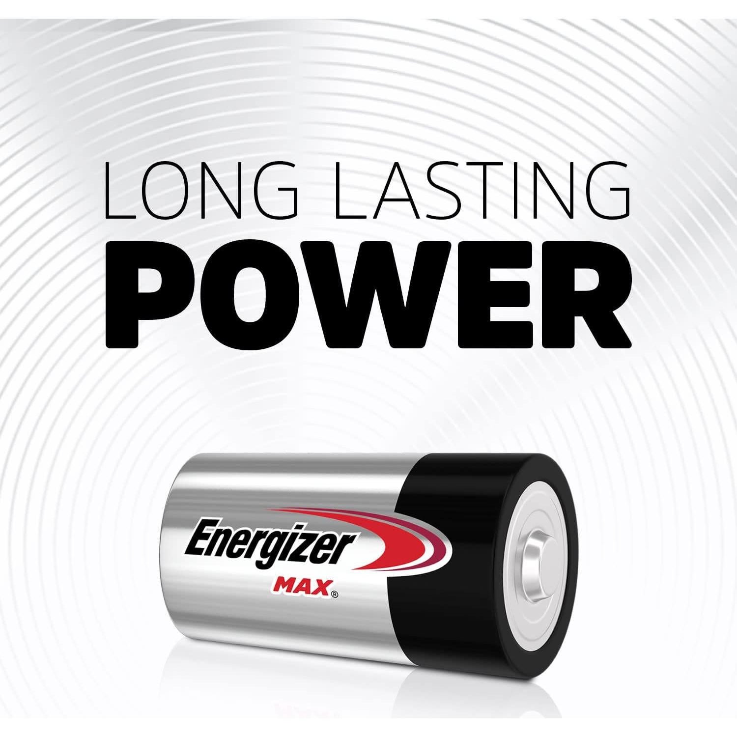 Baterías Alcalinas Energizer MAX D - Paquete de 8 Unidades