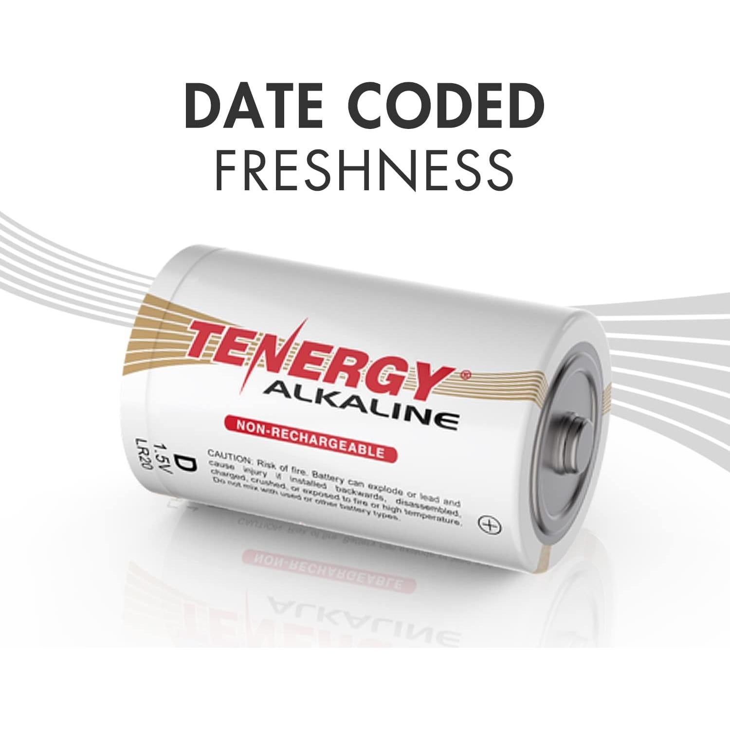 Baterías Alcalinas D Tenergy 1.5V - Paquete de 12 Unidades