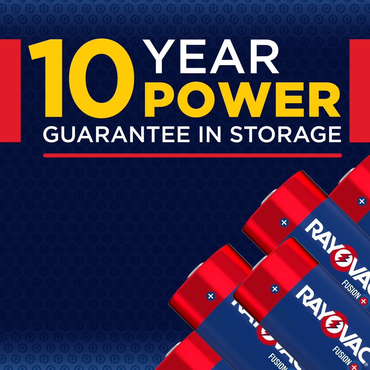 Baterías Alcalinas D Rayovac Fusion - Paquete de 4 Unidades