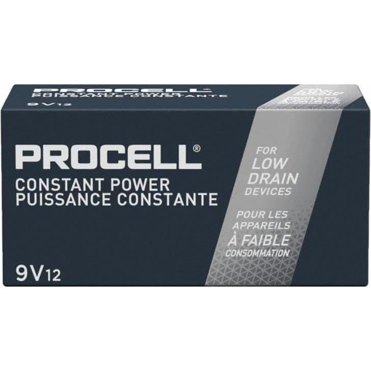 Baterías Alcalinas Duracell Procell 9V - 12 Unidades