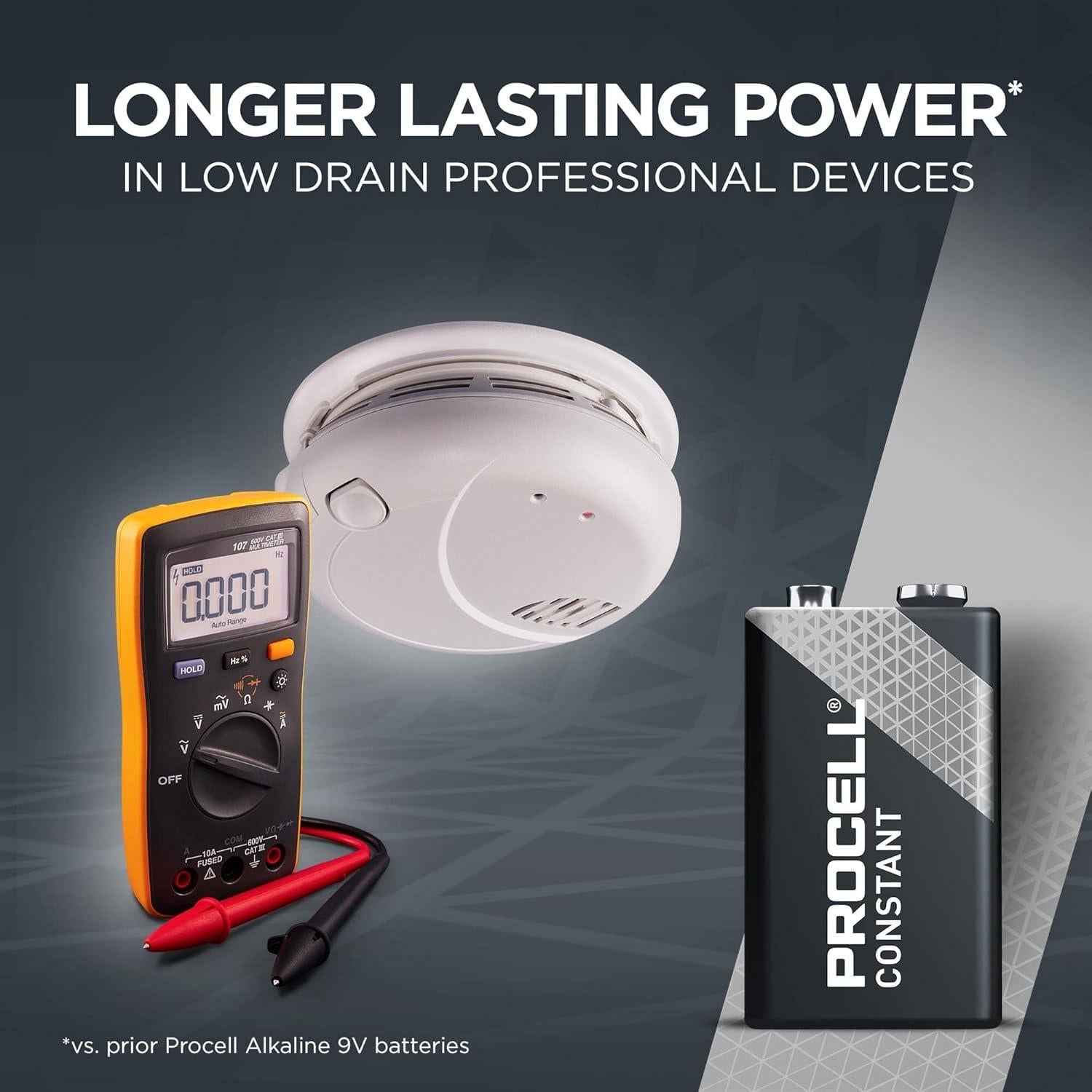 Baterías Alcalinas Procell 9V de Larga Duración - Paquete de 72