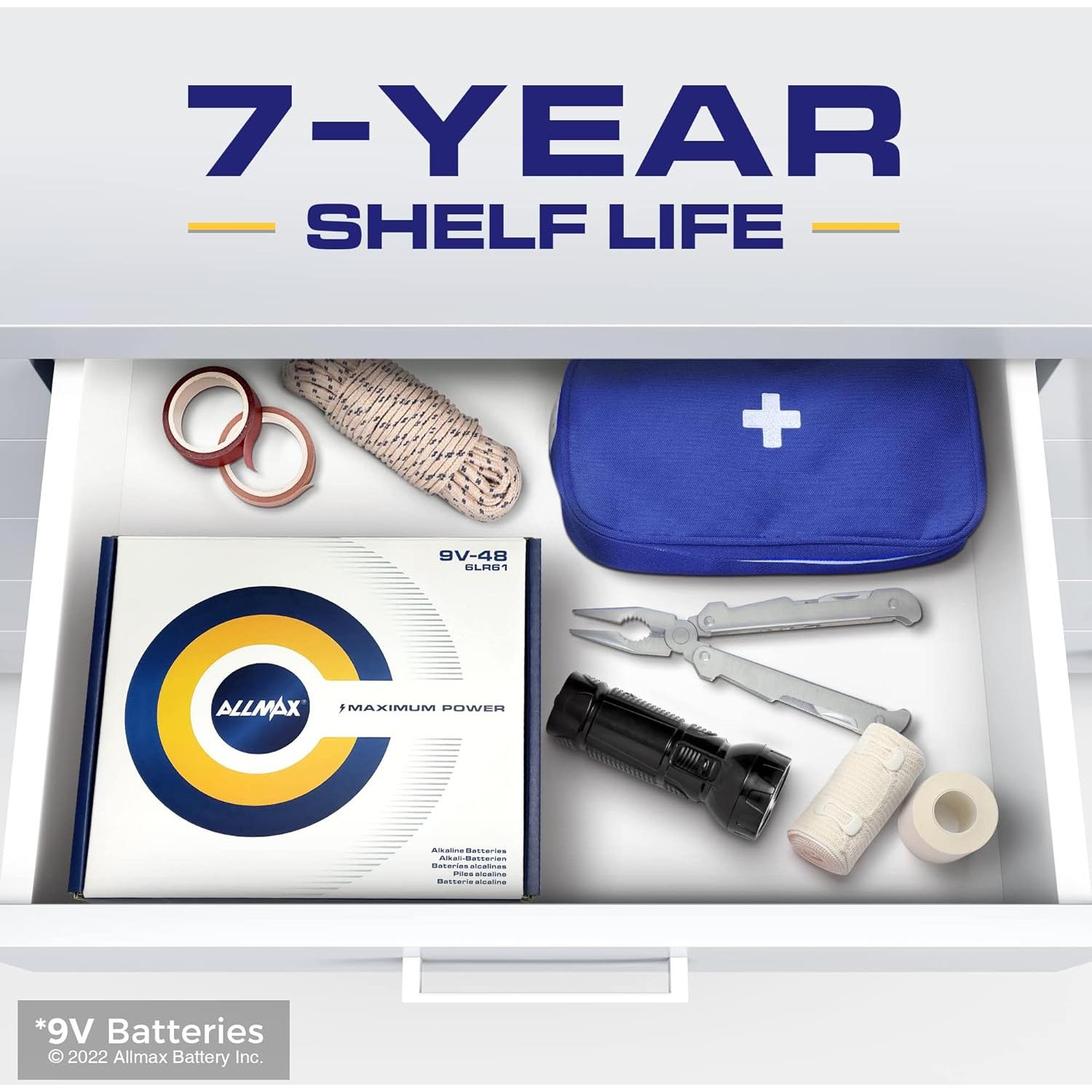 Baterías Alcalinas Allmax 9V Ultra Duraderas - 48 Unidades