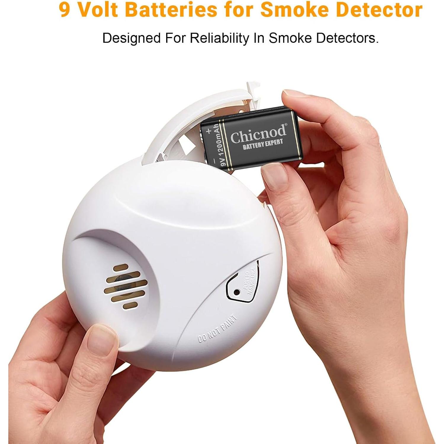 Baterías Recargables de Litio 9V CHICNOD 1200mAh Paquete de 6