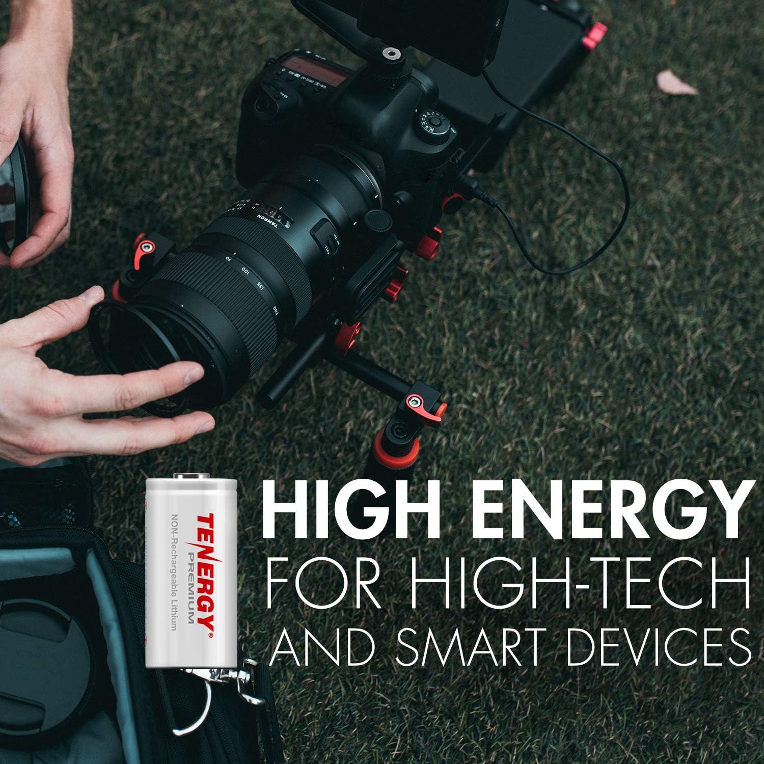 Paquete de 12 Baterías CR123A Tenergy 3V 1600mAh Litio