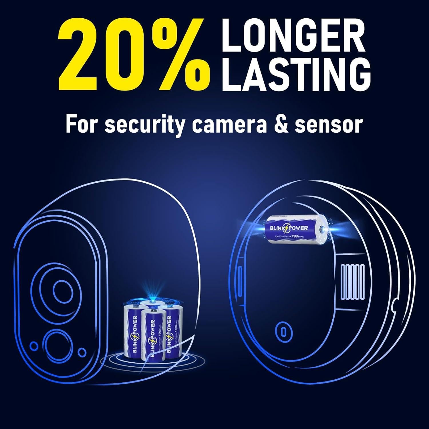 Baterías de Litio CR123A 3V Blinkspower Paquete de 6