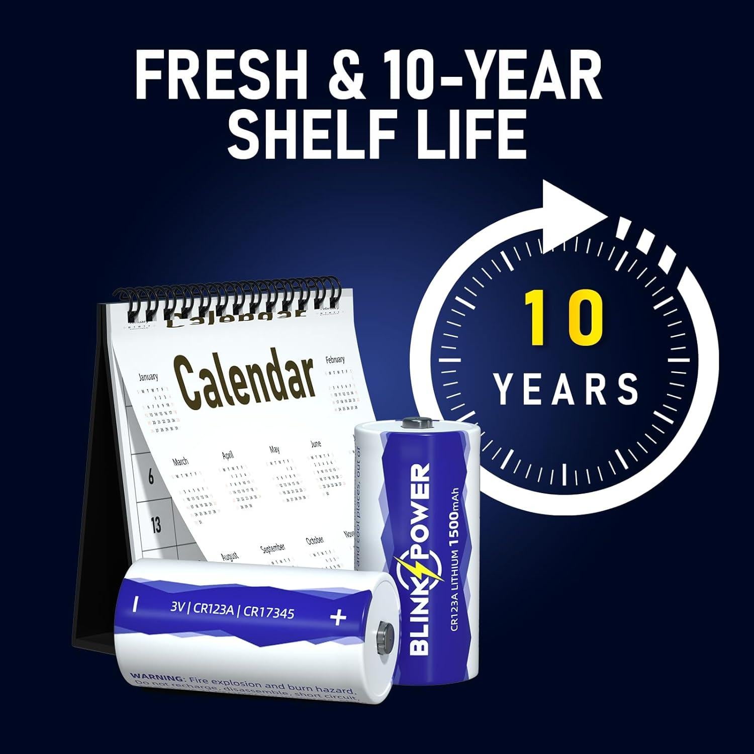 Baterías de Litio CR123A 3V Blinkspower Paquete de 6