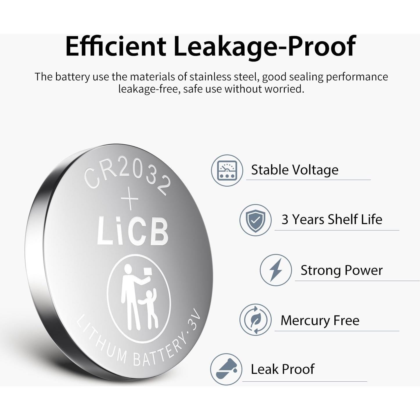 Baterías de Litio CR2032 LiCB - Paquete de 20 Unidades 3V