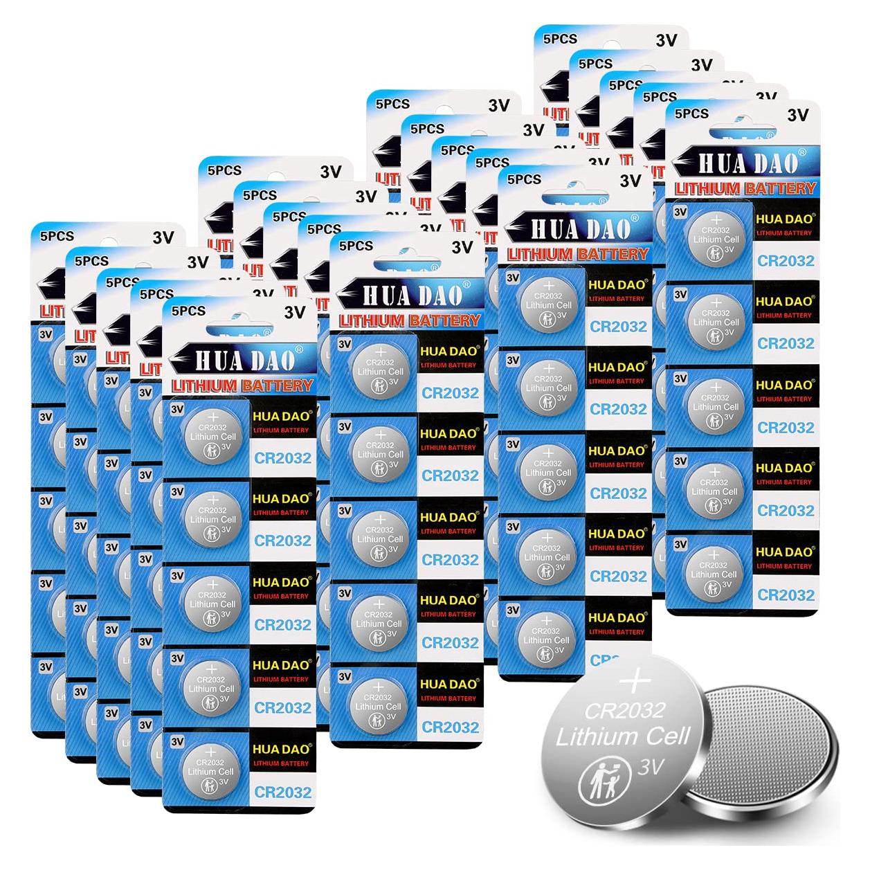 Baterías de Litio CR2032 3V BIUBLE Paquete de 200 Pcs