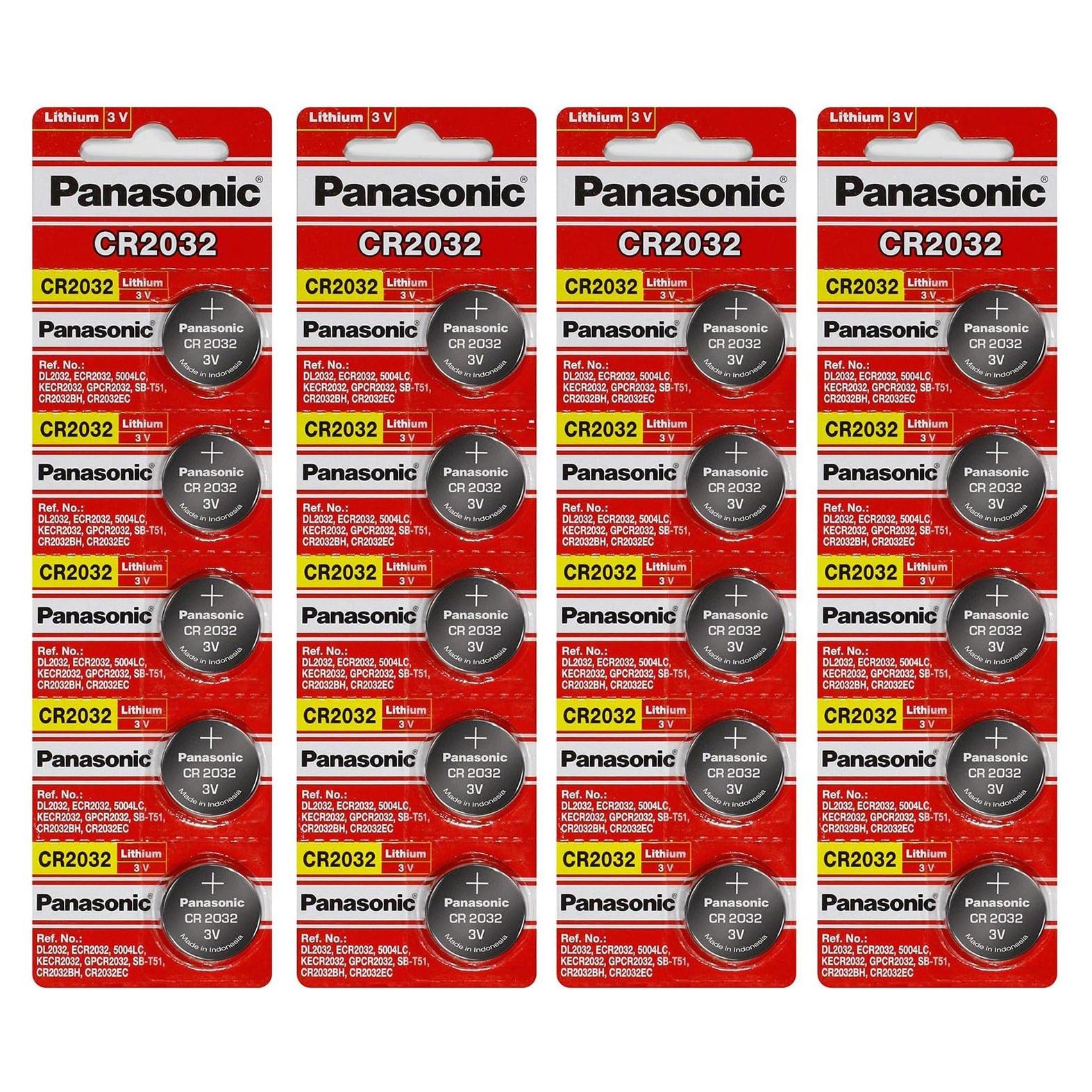 Batería de Litio Panasonic CR2032 3V - 20 Unidades