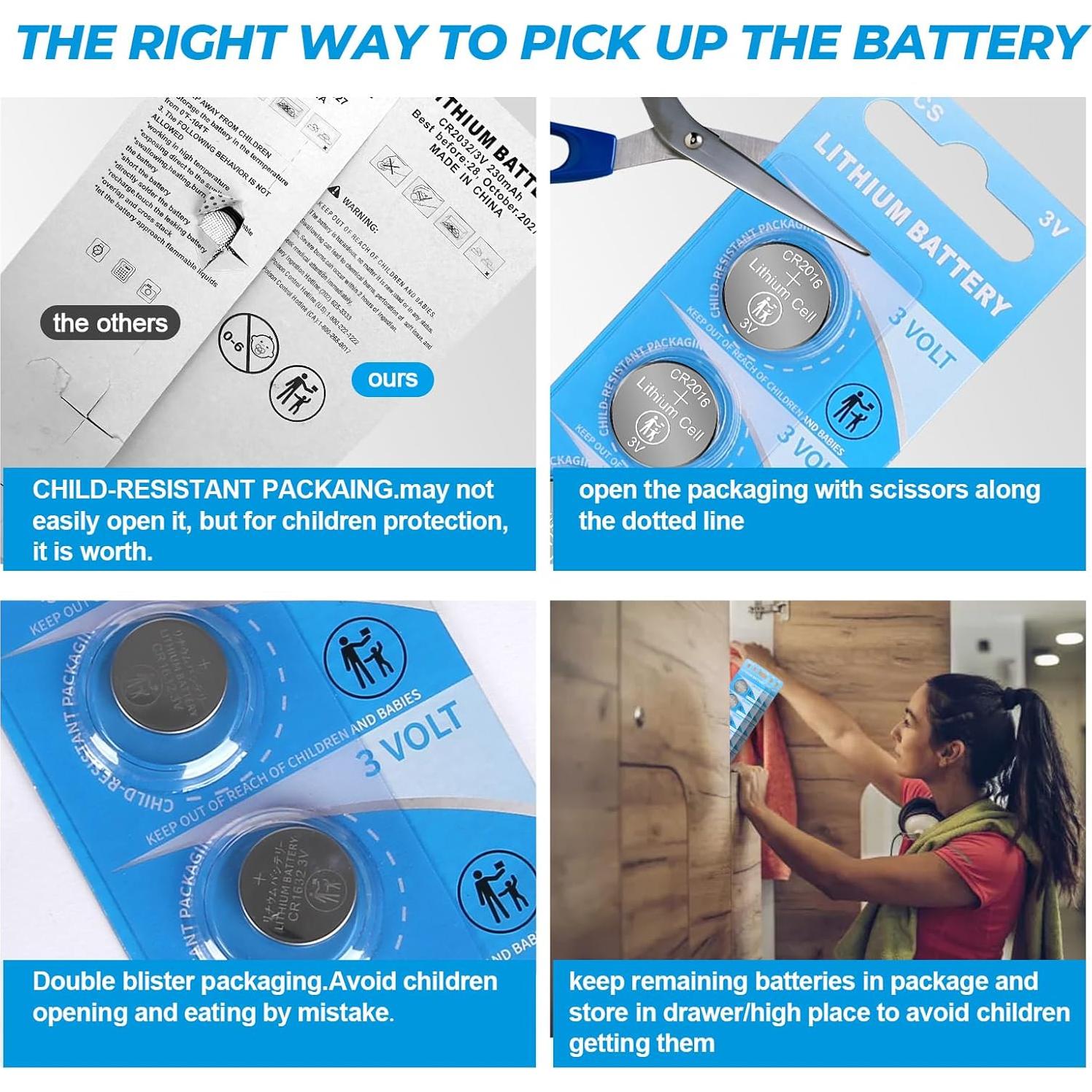 Baterías CR2032 3V 230mAh Paquete a Granel 200 Unidades