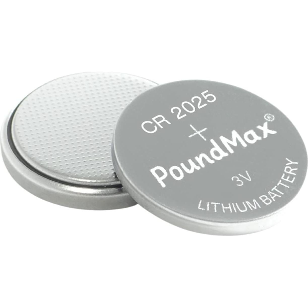 Pilas de botón de litio PoundMax CR2025 3V - 5 unidades