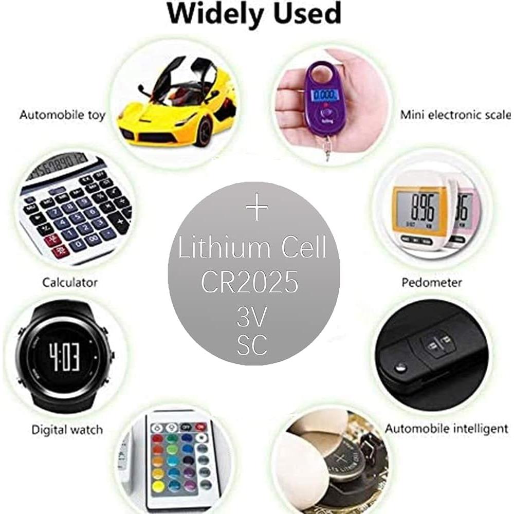 Baterías de Litio CR2025 SKOANBE 20 Paquetes 3V 20mm