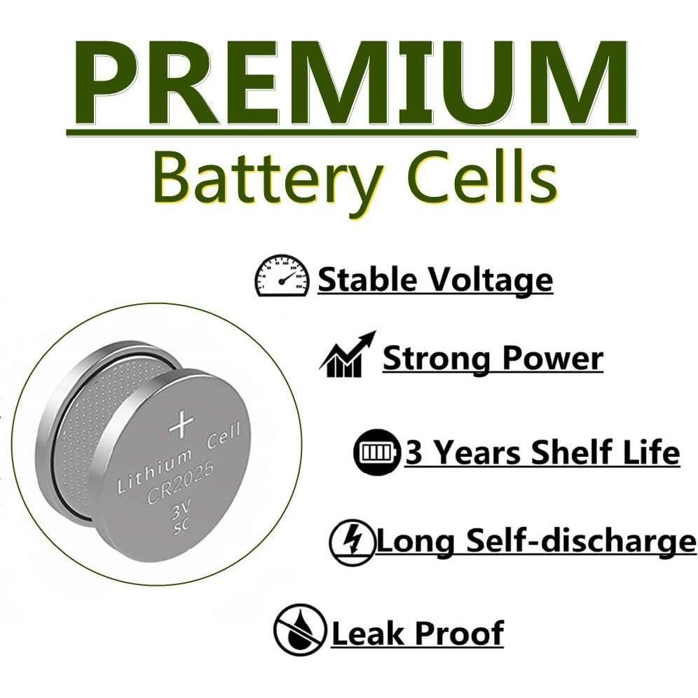 Batería de Litio CR2025 KaPonsec 3V - 50 Paquetes