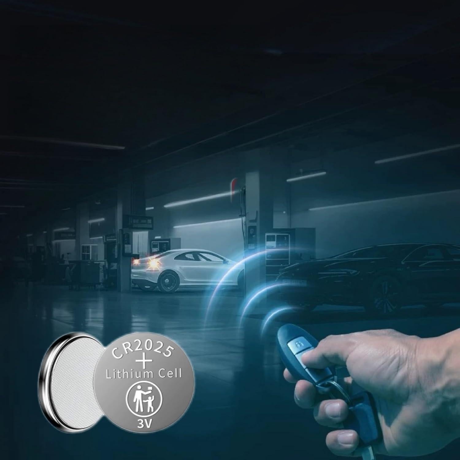 100 Baterías de Botón CR2025 QLQXQTy 3V Litio a Prueba de Fugas