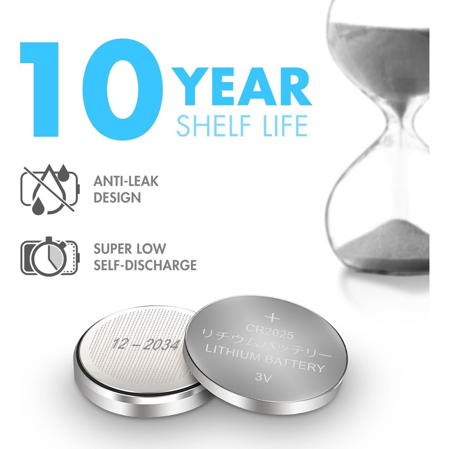 Baterías de Litio Tenergy CR2025 - Paquete de 10 Unidades