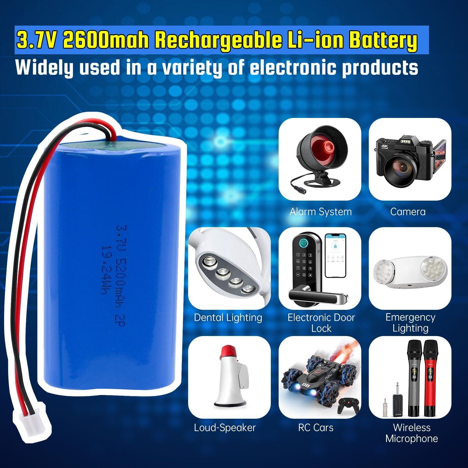 Batería recargable 3.7V 5200mAh YTKavq con conector PH2.0