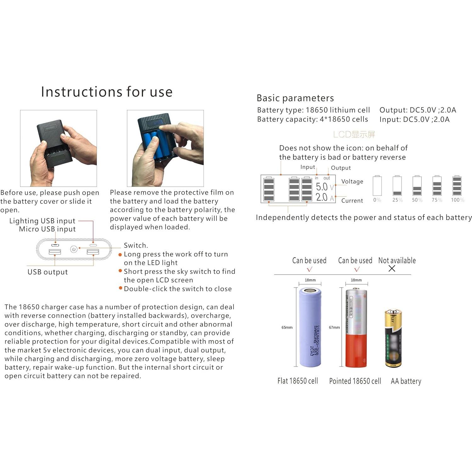 Caja de Cargador de Batería LIJIANI M09 Portátil 10000mAh