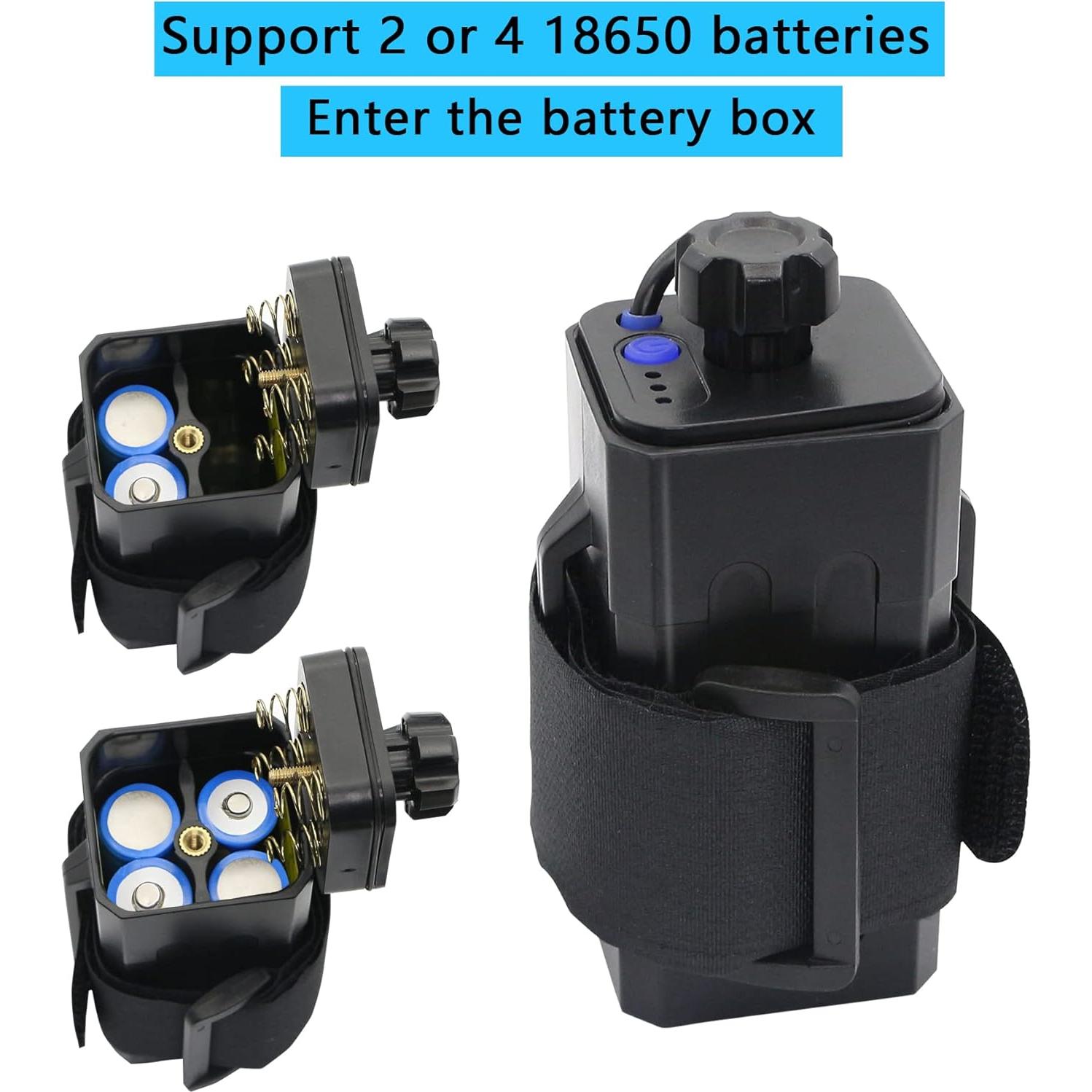 Carcasa de Batería Impermeable PNGKNYOCN 8.4V para 4x 18650