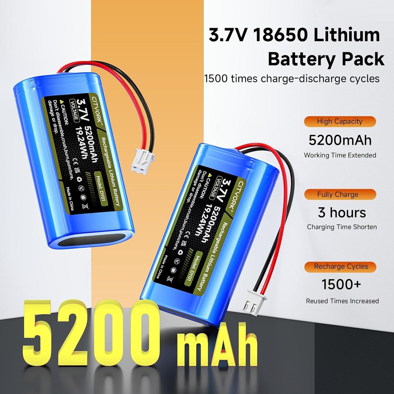 Batería recargable 3.7V 5200mAh Iones de Litio Palowextra