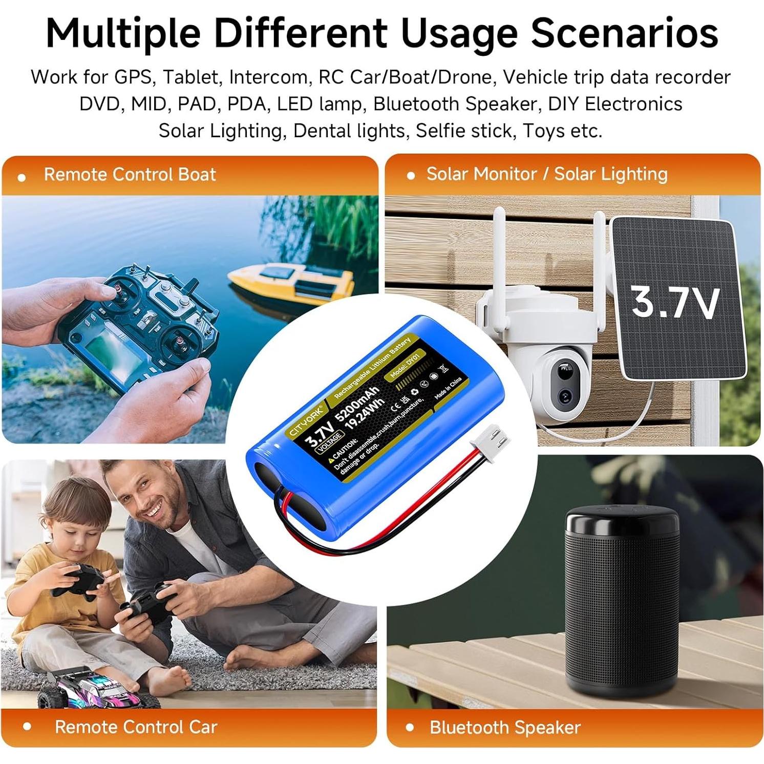 Batería recargable 3.7V 5200mAh Iones de Litio Palowextra