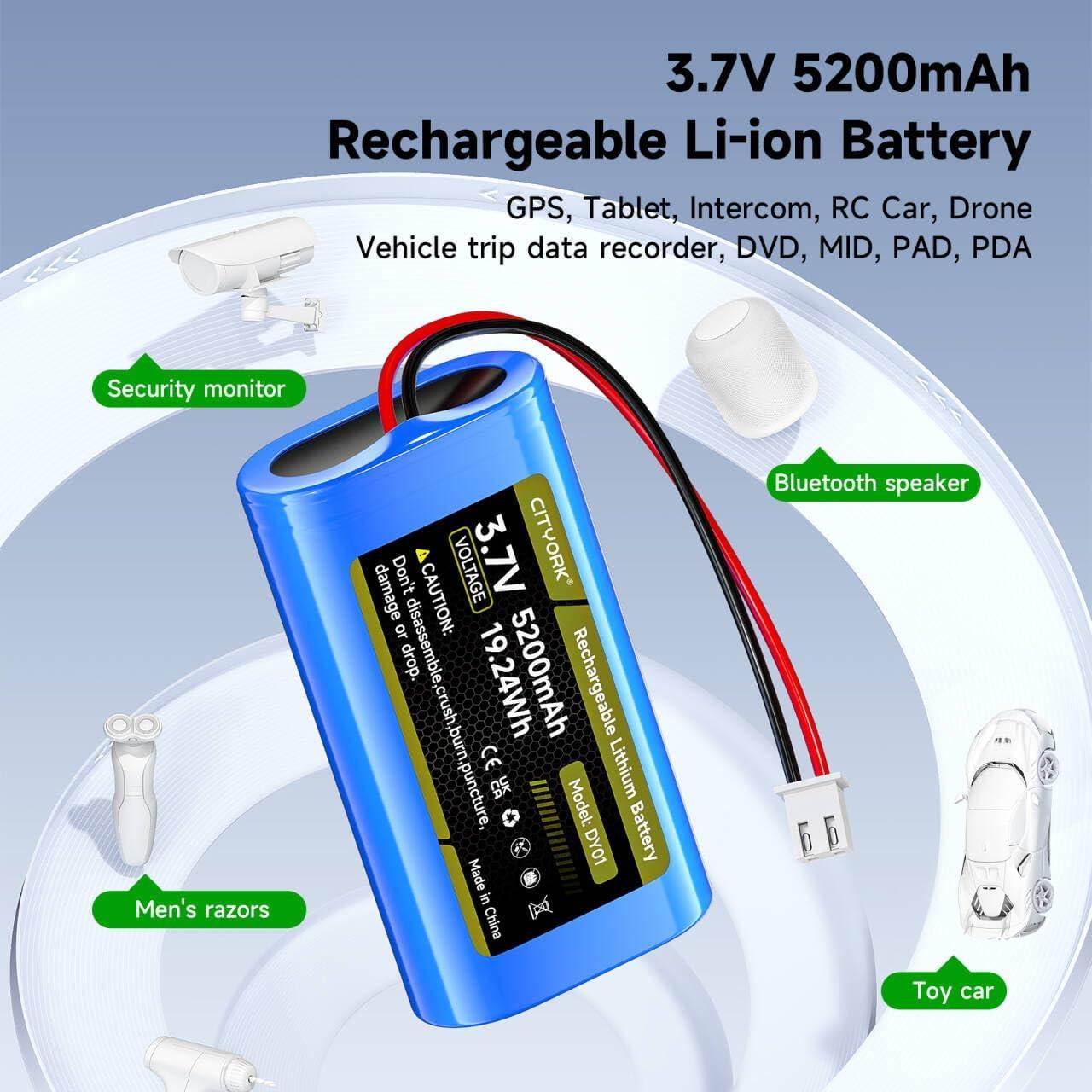 Batería recargable 3.7V 5200mAh Iones de Litio Palowextra