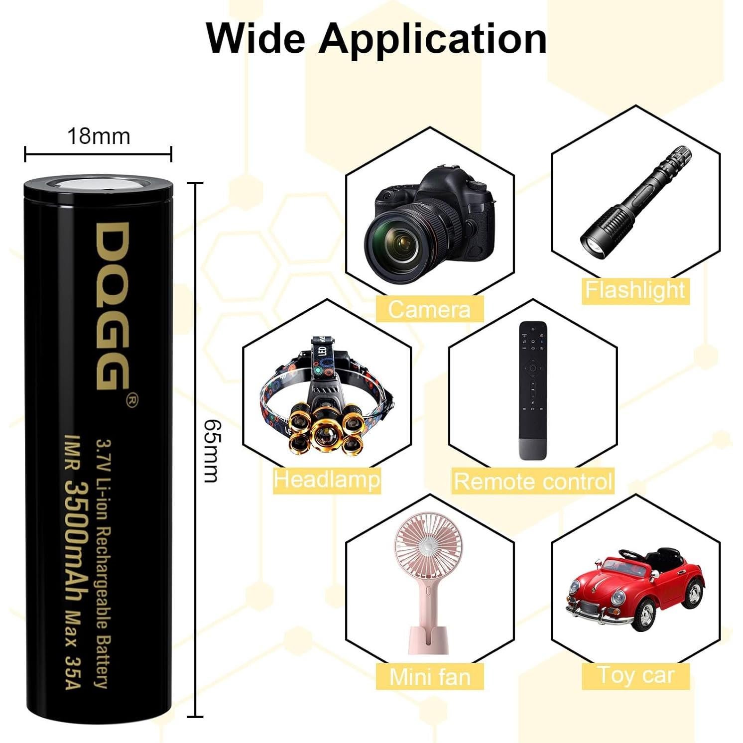Batería recargable 18650 PAOWANG 3.7V 3500mAh para linterna