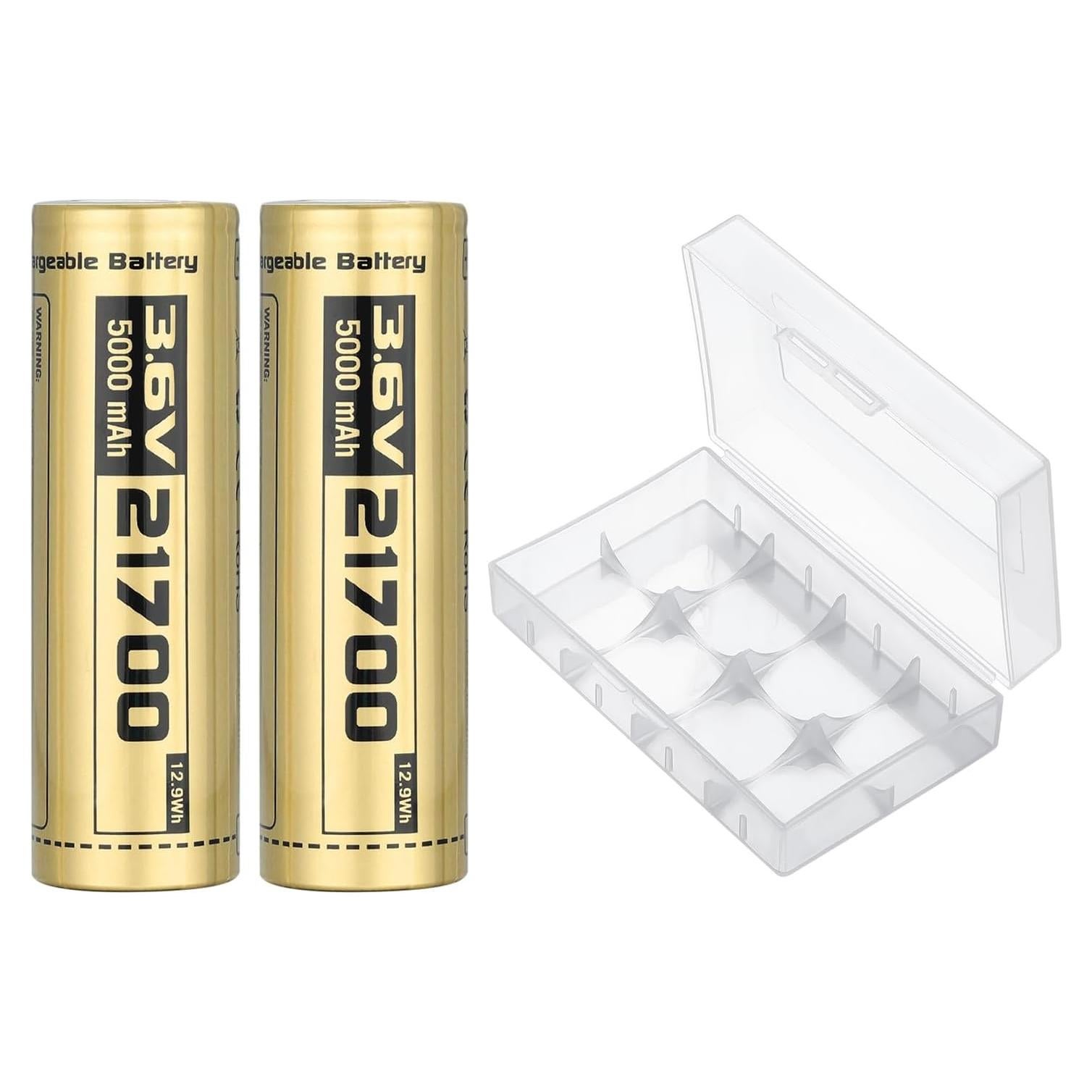 Batería recargable EcoSolutions 21700 5000mAh 3.6V - 2 unidades