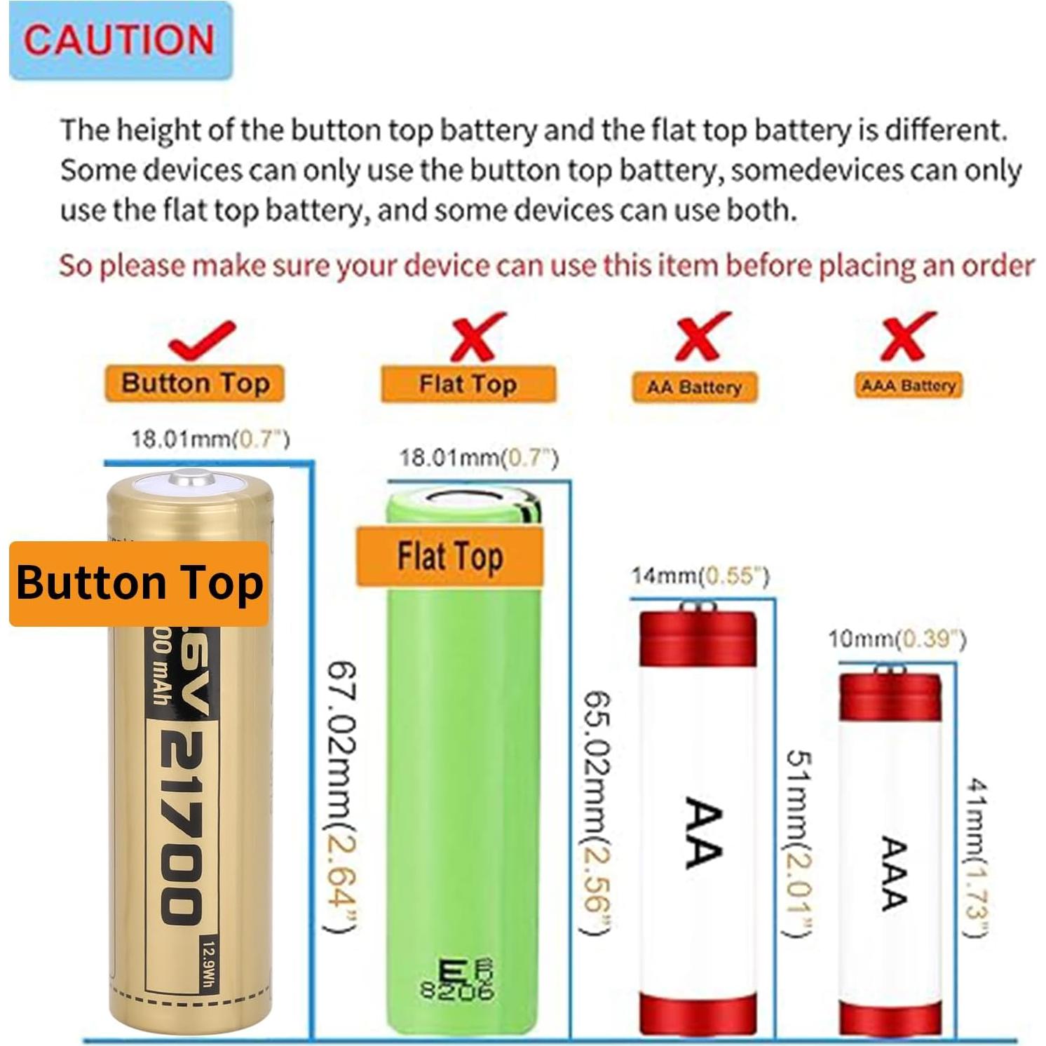 Juego de 2 Baterías Recargables 21700 EcoSolutions 5000mAh 3.6V