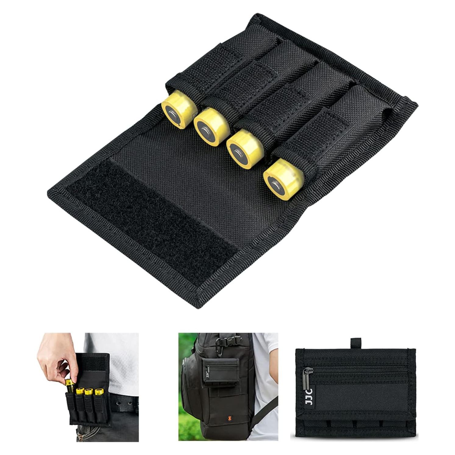 Funda de Batería JJC para 4 Baterías 18650 Negra con Cremallera
