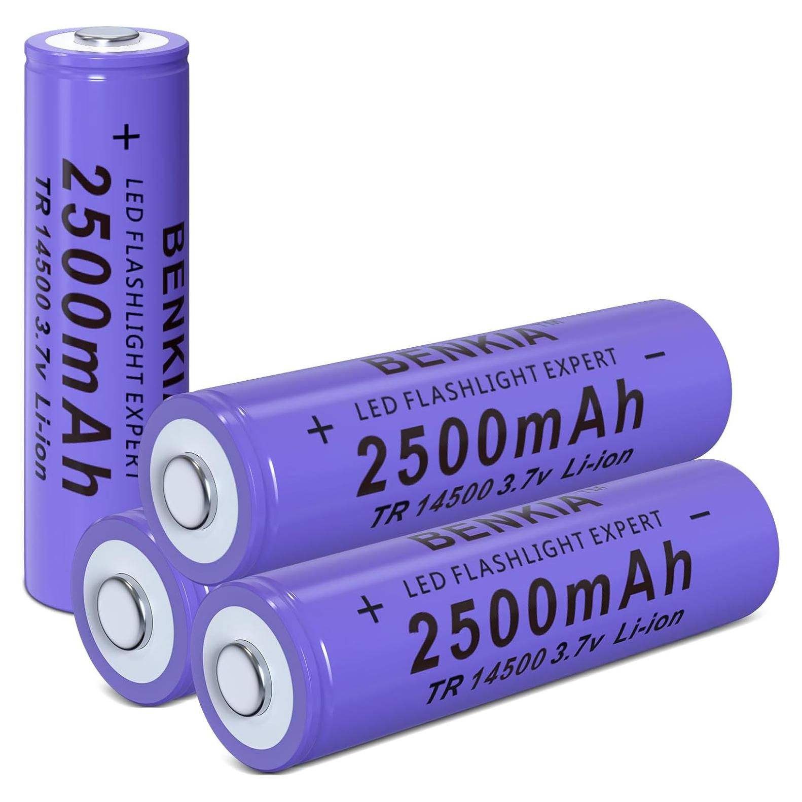 Batería Recargable 14500 3.7V Li-ion 2500mAh BENKIA (Paquete de 4)