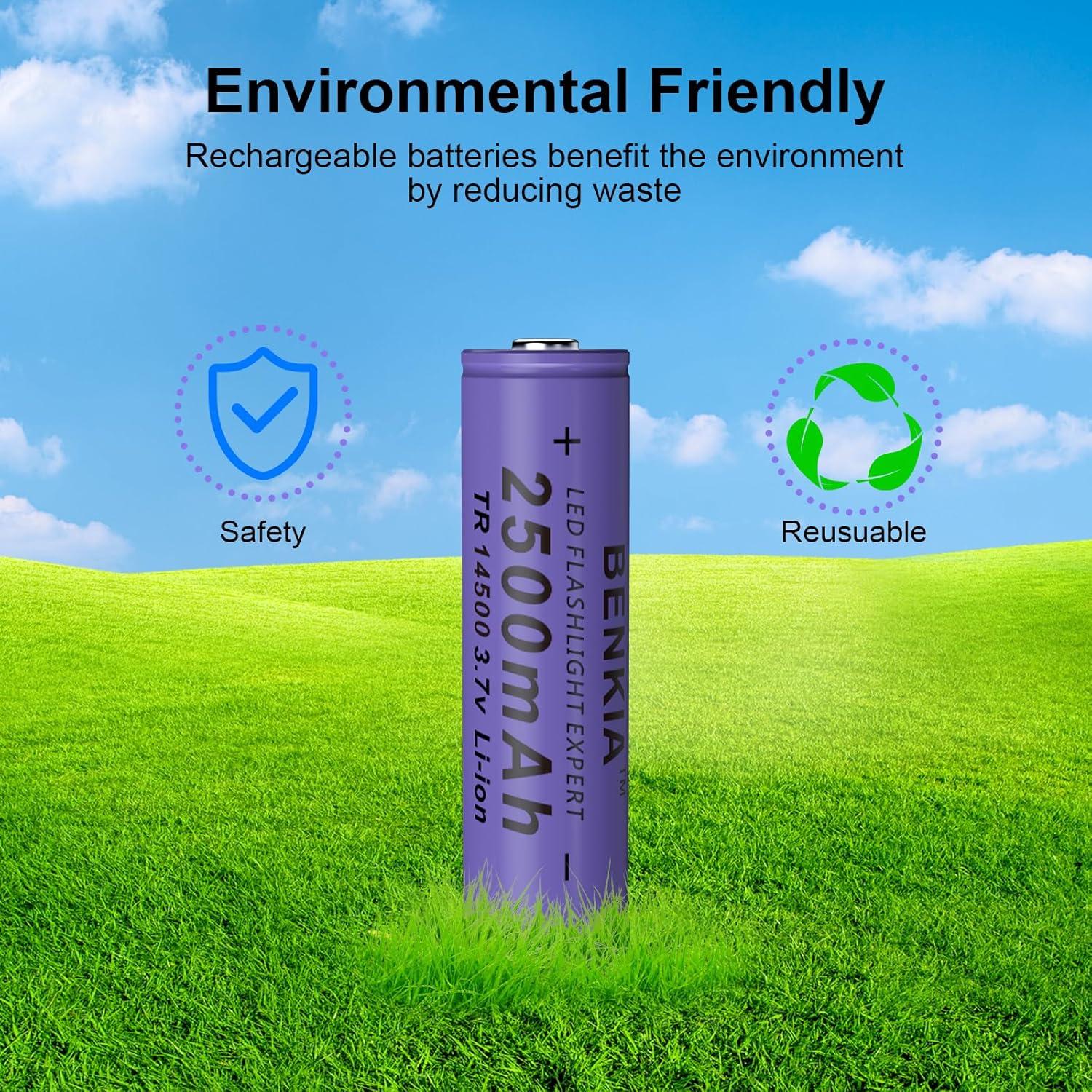 Batería Recargable DQGG 14500 2500mAh Paquete de 4