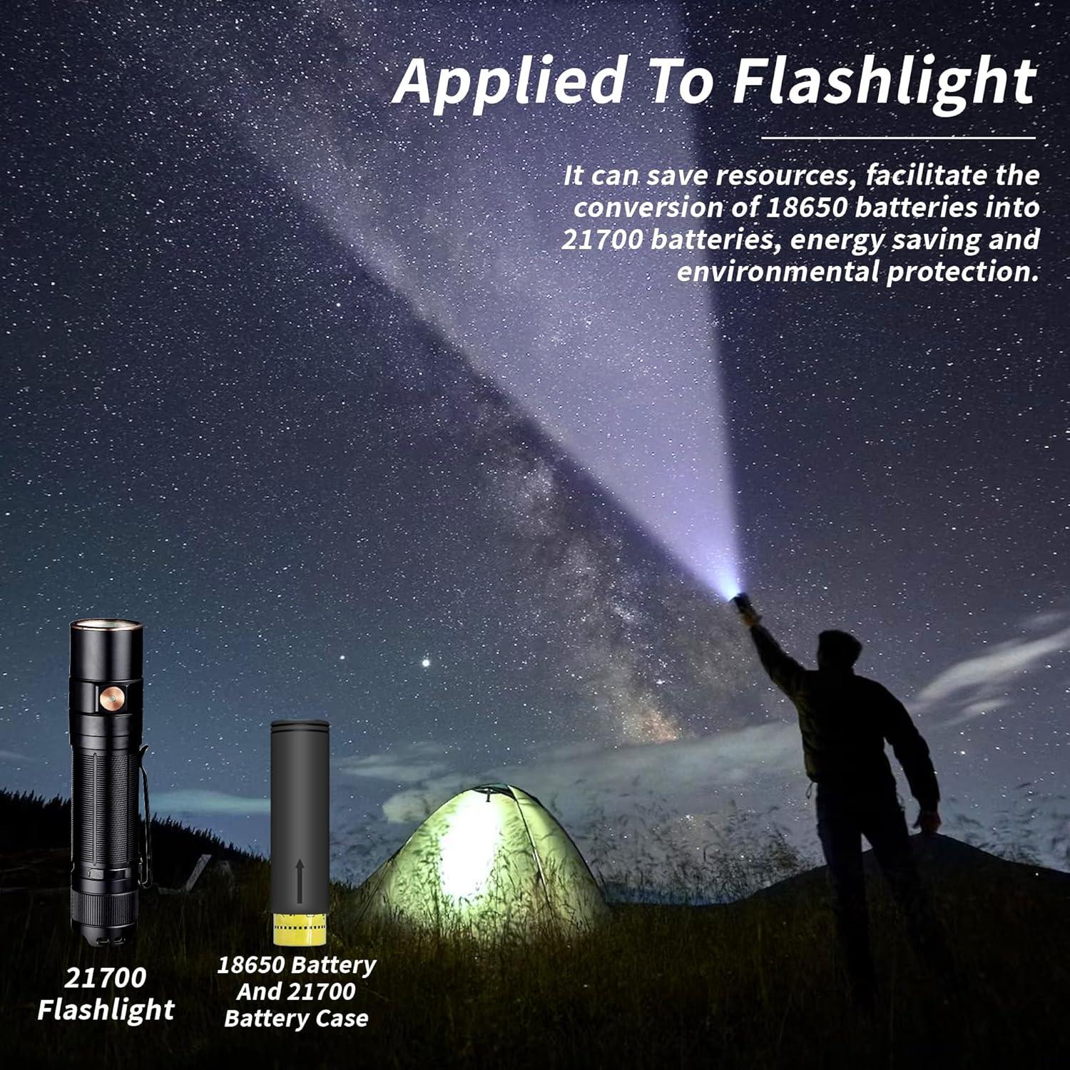 Adaptador de Batería 18650 a 21700 Divtek - 2 Piezas