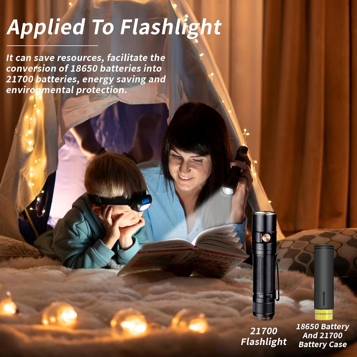 Adaptador de Batería 18650 a 21700 Divtek - 2 Piezas