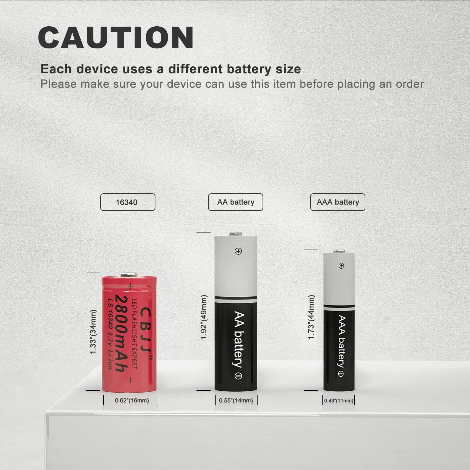 Batería Recargable Litio 3.7V 2800mAh CBJJ para Linterna