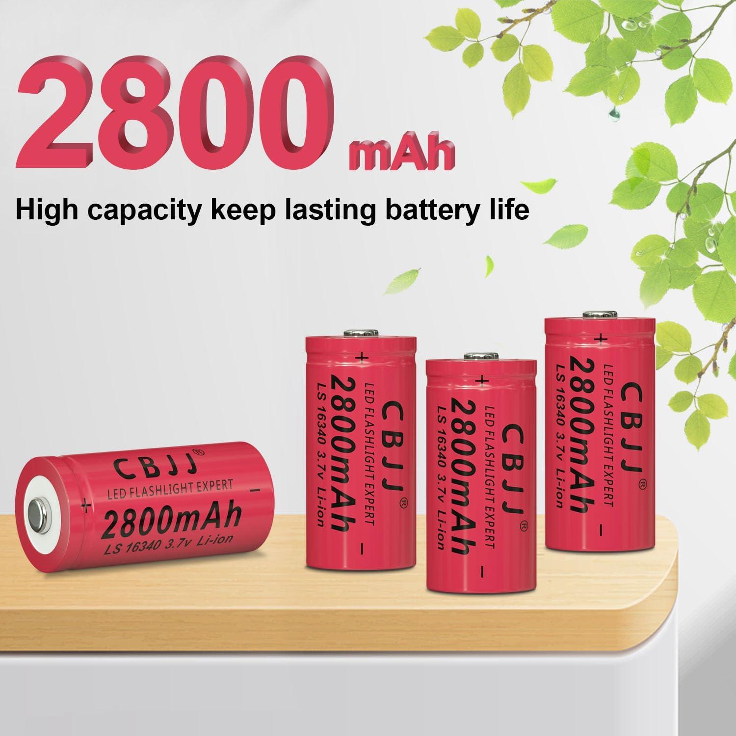 Batería Recargable Litio 3.7V 2800mAh CBJJ para Linterna
