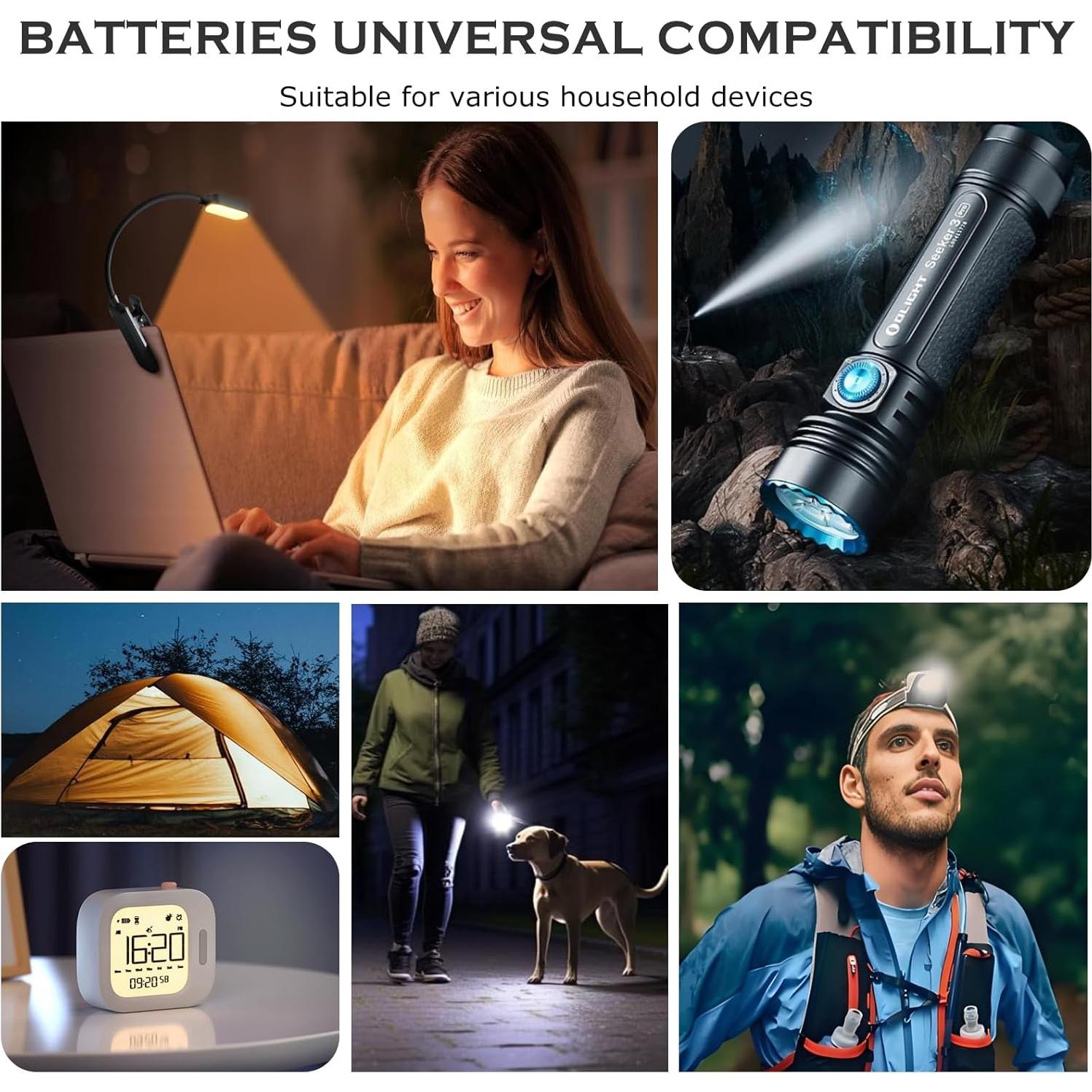 Baterías Recargables 26650 QOJH 5000mAh 3.7V Paquete de 4