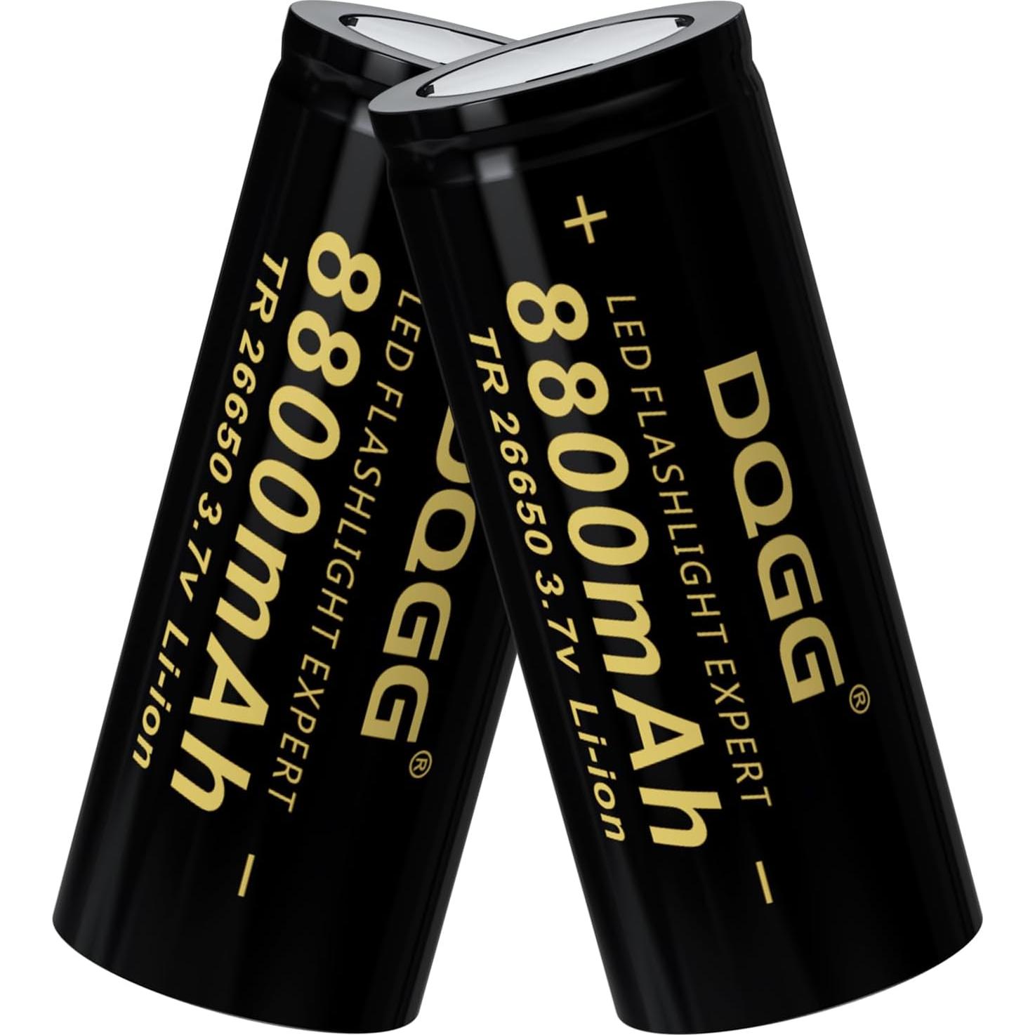 Batería Recargable 26650 PAOWANG 8800mAh Flat Top 2 Piezas