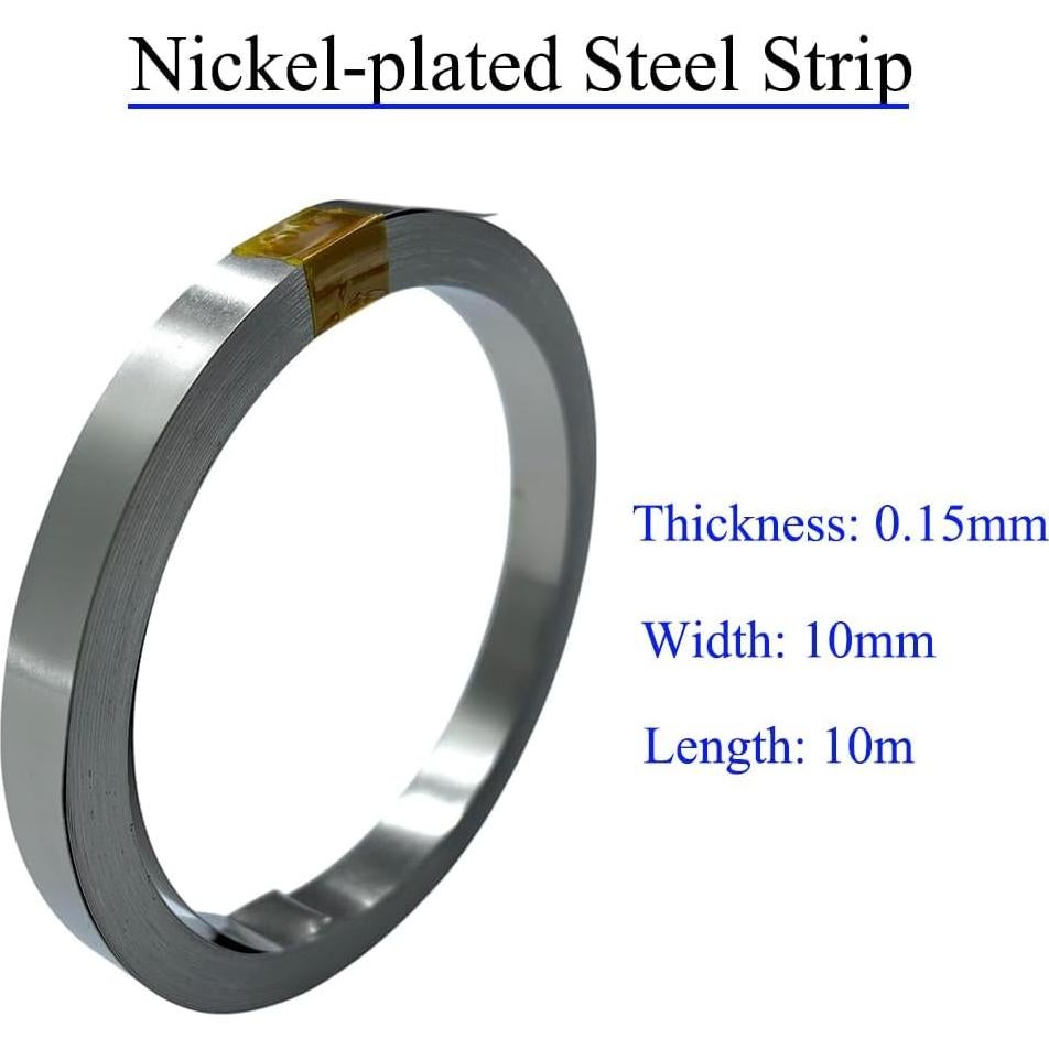Tira de Níquel 0.15x10mm 10 Metros para Baterías Litio DIY