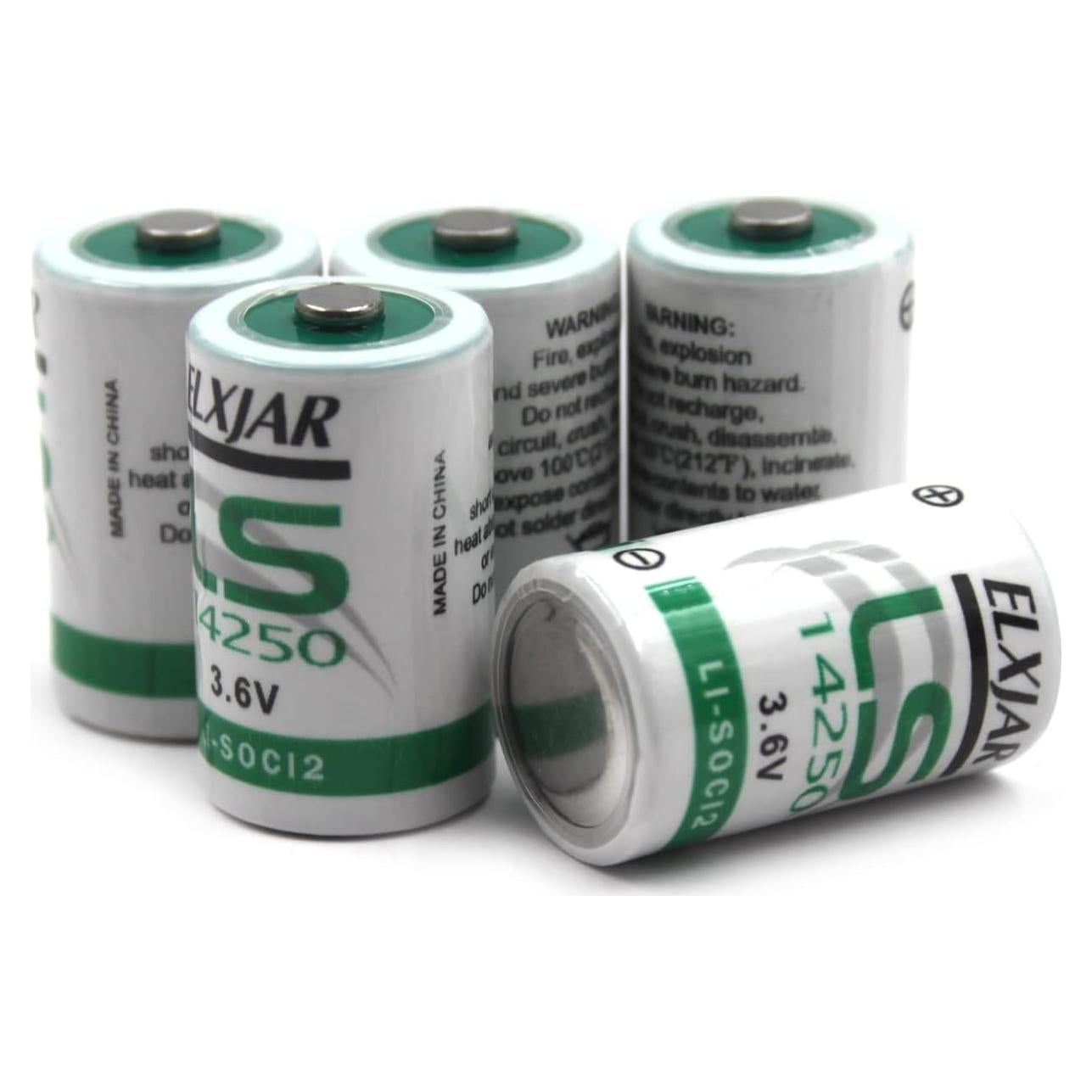 Paquete de 5 Baterías de Litio LS-14250 3.6V 1200mAh para Medidores