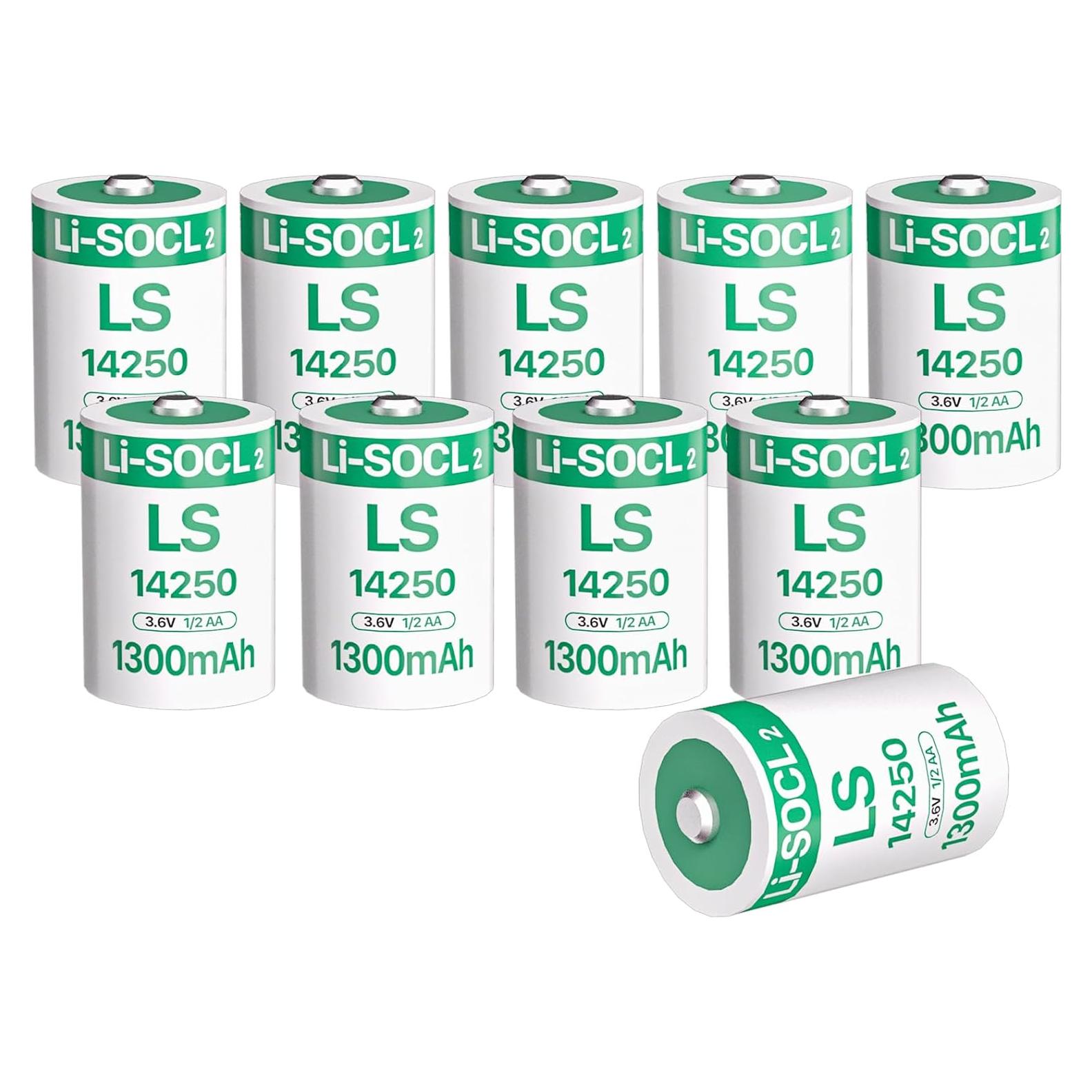 10 Baterías de Litio 3.6V 1/2AA BOANV para Dispositivos