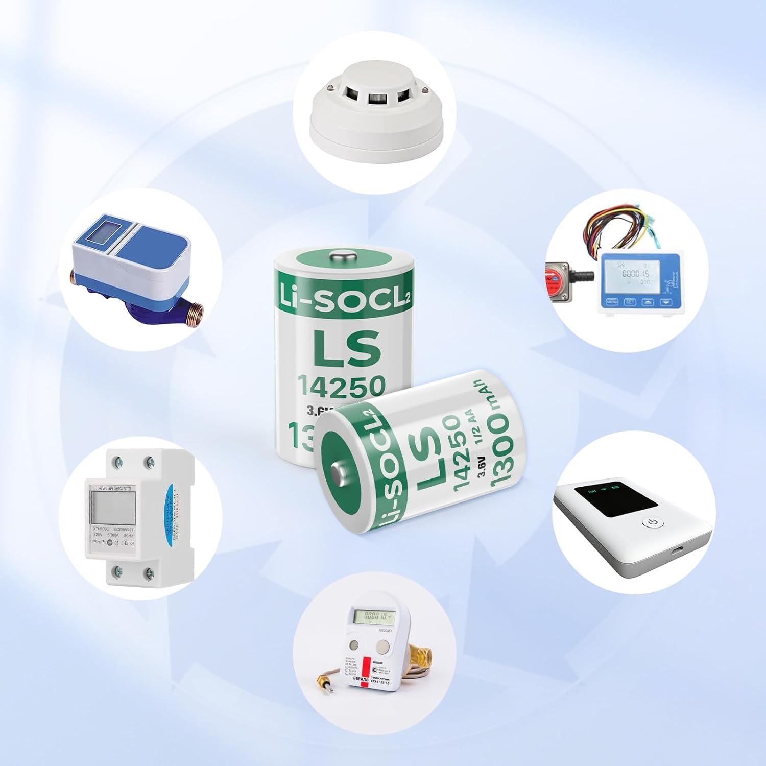 10 Baterías de Litio 3.6V 1/2AA BOANV para Dispositivos